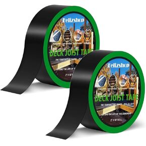 Felizshop Butyl Joist Tape 2" x 50'Deck Tape Weather Resistance Deck Joist Tape and Waterproof Self-Adhesive Flashing Tape for Joists Beams Building in Kuwait