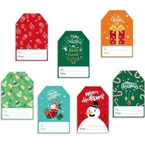 120 قطعة من بطاقات الهدايا لعيد الميلاد، وعيد الميلاد المجيد، ملصقات شكر ذاتية اللصق، علامات اسم عيد الميلاد تقدم ملصقات لتزيين الهدايا الاحتفالية (النمط 2) in Kuwait
