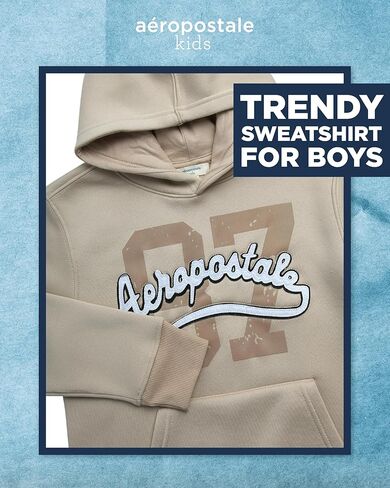 AEROPOSTALE Boys' Sweatshirt - Fleece Pullover Hoodie Sweatshirt - Kids' Fashion Hooded Sweatshirt (4-12) in Kuwait