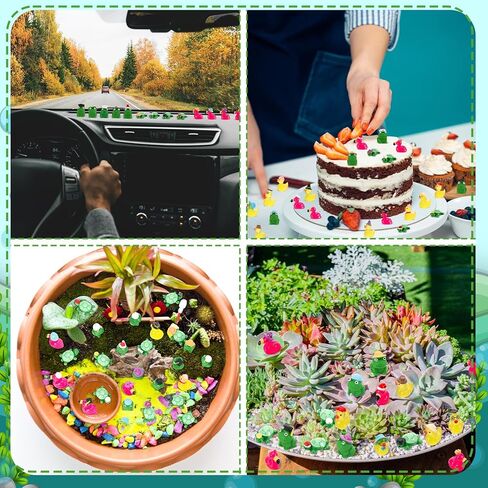 80 Pcs Mini Resin Animals, Tiny Ducks, Miniature Flamingo Figurines, Frog Figures, Mini Turtle Animals Figures to Hide for DIY Crafts Fairy Garden Dollhouse Accessories Cake Decor (40 Styles) in Saudi Arabia
