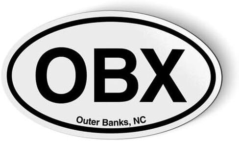 OBX Outer Banks North Carolina Oval - Car Magnet - 5" in Saudi Arabia