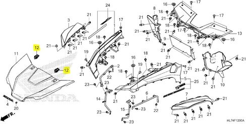 Generic OEM Pack of 2 Hood Latch Hood Lock Clips 61301-HL4-A01 Compatible with Honda Pioneer 1000 1000-5 1000-6 Talon 1000 R X 1000-4 in Saudi Arabia