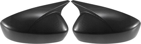 X AUTOHAUX 1 Pair Car Rear View Driver Passenger Side Mirror Cover Cap Overlay Black Carbon Fiber Pattern for Mazda 3 Axela 2014-2019 Mirror Guard Covers Exterior Styling Decoration Trims in Saudi Arabia