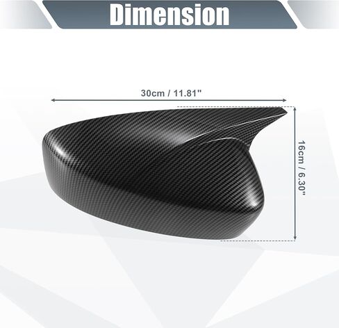 X AUTOHAUX 1 Pair Car Rear View Driver Passenger Side Mirror Cover Cap Overlay Black Carbon Fiber Pattern for Mazda 3 Axela 2014-2019 Mirror Guard Covers Exterior Styling Decoration Trims in Saudi Arabia