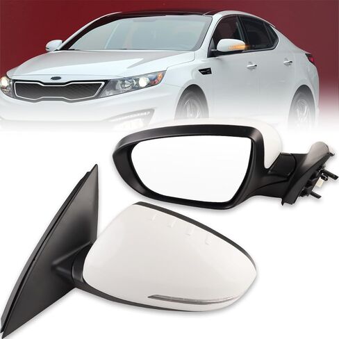 مرآة جانبية للراكب الأيمن لـ 2011-2013 Ki-a Optima SX/LX/EX (5 دبابيس)، زجاج طاقة أسود قابل للطي يدويًا غير ساخن، ضوء إشارة الانعطاف أوبتيما، KI1321152 87620-2T110 in Kuwait