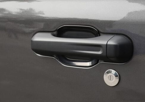Exterior Moulding for Jeep JT Gladiator 2018+ 4-Door Outer Door Handle Bowl Decoration Shell Cover Trim (Black) in Saudi Arabia