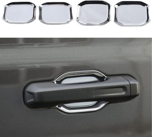 Exterior Moulding for Jeep JT Gladiator 2018+ 4-Door Outer Door Handle Bowl Decoration Shell Cover Trim (Black) in Saudi Arabia