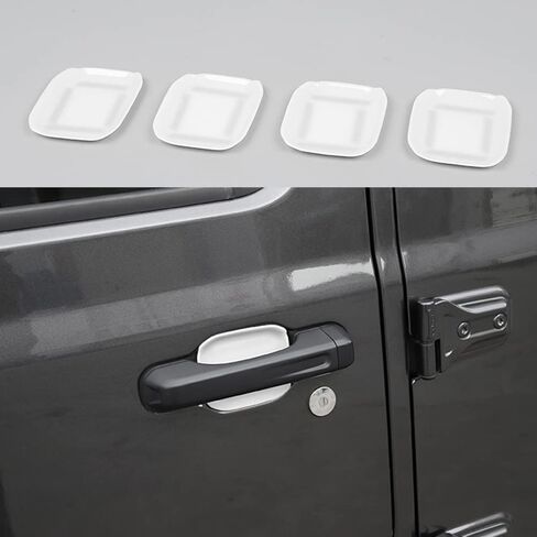 Exterior Moulding for Jeep JT Gladiator 2018+ 4-Door Outer Door Handle Bowl Decoration Shell Cover Trim (Black) in Saudi Arabia