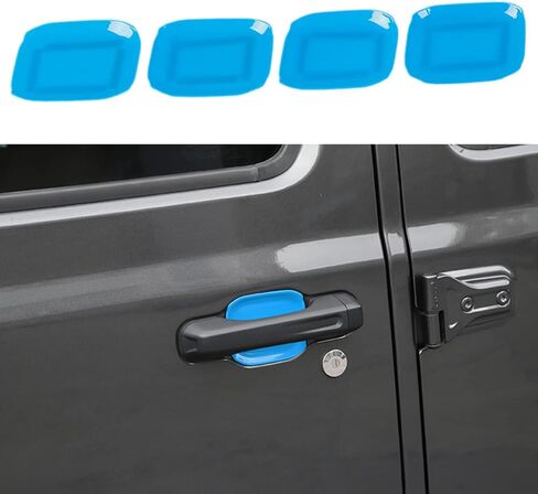 Exterior Moulding for Jeep JT Gladiator 2018+ 4-Door Outer Door Handle Bowl Decoration Shell Cover Trim (Black) in Saudi Arabia