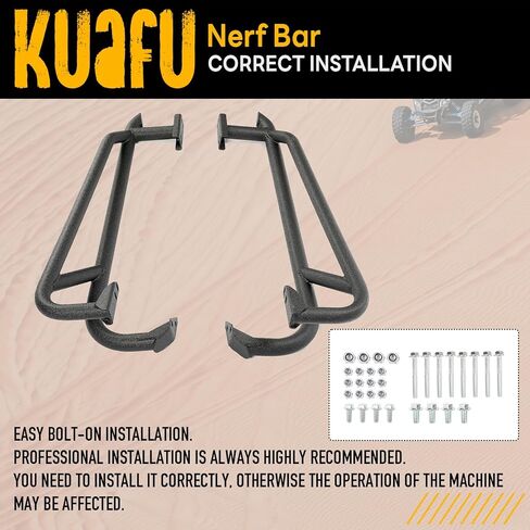 KUAFU Nerf Bar Compatible with 2019+ Honda Talon 1000R 1000X Replacement for NB-H-TAL-00 Rock Sliders Tree Kickers in Saudi Arabia