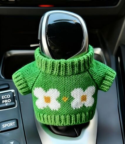 Interesting Car Gear Shift Cover/Christmas Decoration/Mini Knitted Sweater Design/Suitable for Car Gear Lever, Gear Knob and Interior Accessory Decoration (red-Green) in Saudi Arabia
