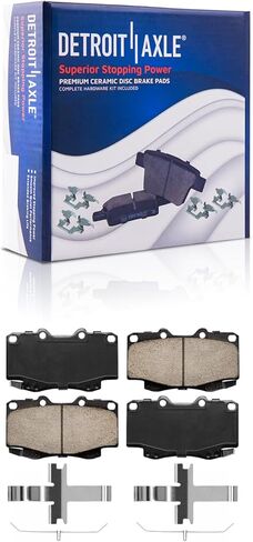 Detroit Axle - Front Brake Pads for 99-04 Toyota Tacoma, Ceramic Brake Pads w/Hardware 1999 2000 2001 2002 2003 2004 Replacement in Saudi Arabia