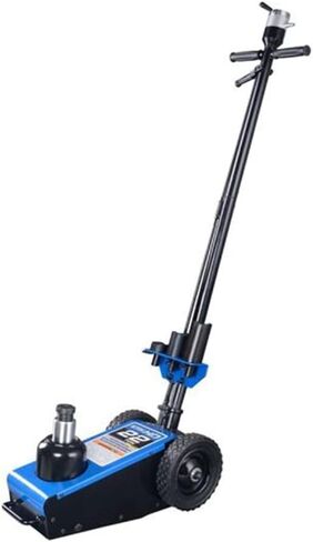 K Tool International 63194 22 Ton Automotive Air Truck Jack for Garages, Repair Shops, and DIY, 44,000 lbs. Capacity, Hydraulic Lift Range 9"- 18", Heavy Duty Steel, Load-limiting/Bypass Valves, Blue in Saudi Arabia