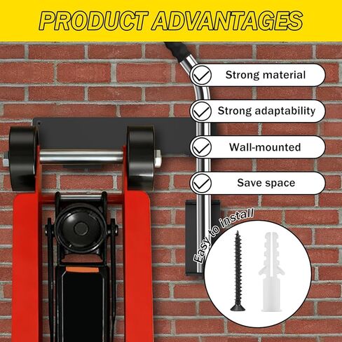 Wall Mount Floor Jack Stand Rack Organizer, Heavy Duty Mount Brackets, Hydraulic Jack Holder, Garage Tool Organizer for Workshops, Tower Racing Trailer Accessories Tool in Saudi Arabia