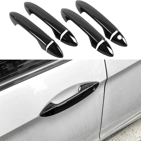 YINGTUU Door Handle Cover for Honda Accord 2013-2017 Pilot 2016-2022 Ridgeline 2017-2024 Exterior Accessories Protection Stickers Decals with Smart Keyhole Glossy Black in Saudi Arabia