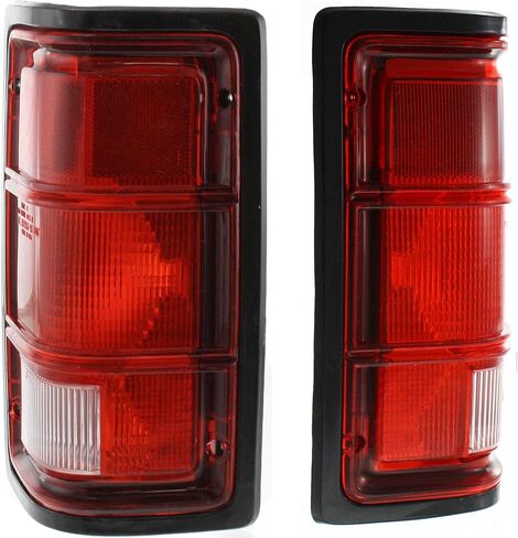 مجموعة مصابيح خلفية Garage-Pro لـ 1988-1993 Dodge W250/D250/D150/D350/Ramcharger جانب الركاب للسائق، عدسات شفافة وحمراء، مصابيح خلفية in Saudi Arabia