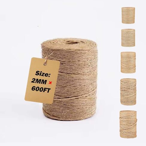 2mm 600 Feet Jute Twine – Versatile Craft & Garden Twine, Bakers Kitchen Twines, Jute Twines for Crafting, Brown Twine for Gift Wrapping, Craft String & Plant in Saudi Arabia
