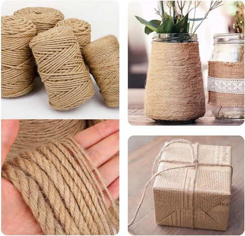2mm 600 Feet Jute Twine – Versatile Craft & Garden Twine, Bakers Kitchen Twines, Jute Twines for Crafting, Brown Twine for Gift Wrapping, Craft String & Plant in Saudi Arabia