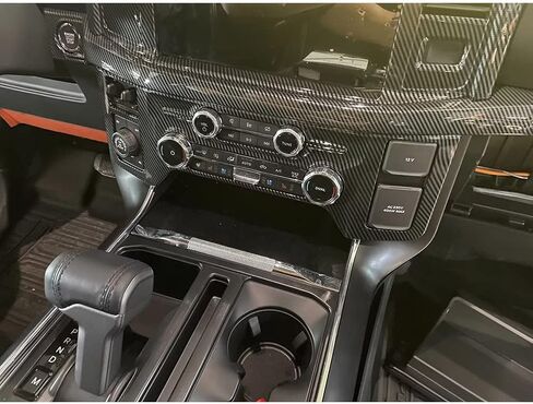 لفورد F-150 2021 2022 2023 2024 2025 F150 غطاء لوحة القيادة الأمامية الزخارف نمط ألياف الكربون (غطاء لوحة القيادة الأمامية) in Saudi Arabia