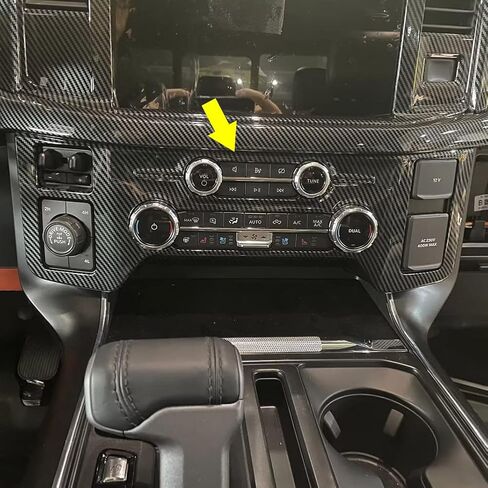 لفورد F-150 2021 2022 2023 2024 2025 F150 غطاء لوحة القيادة الأمامية الزخارف نمط ألياف الكربون (غطاء لوحة القيادة الأمامية) in Saudi Arabia