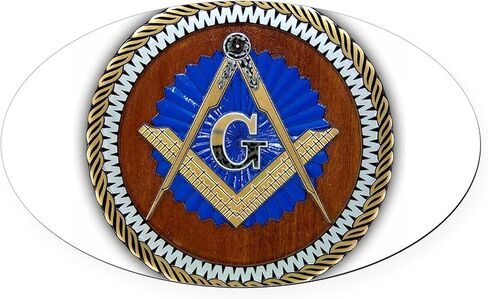 CafePress Freemasonry Oval Car Magnet, Euro Oval Bumper Magnet in Saudi Arabia