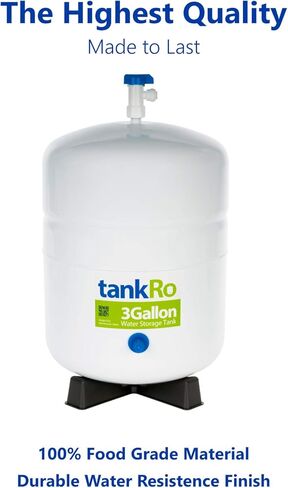 tankRO – RO Water Filtration System Expansion Tank – 6 Gallon Water Tank -– Compact Reverse Osmosis Water Storage Pressure Tank with Free 1/4" Tank Ball Valve in Saudi Arabia