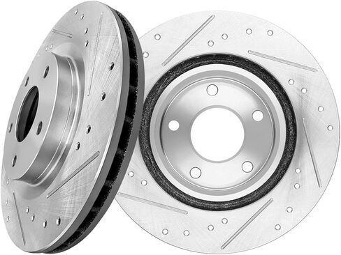 PM Auto Front Drilled Slotted Brake Disc Rotors 294mm Fits For 2007-2017 Jeep Patriot in Saudi Arabia