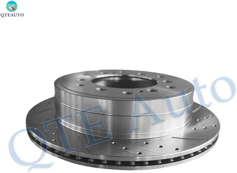 PM Auto Set of 12 Front 319mm-Rear 312mm Drilled Slotted Brake Disc Rotors-Ceramic Brake Pad Kit Replacement For 2003-2009 Toyota 4Runner in Saudi Arabia