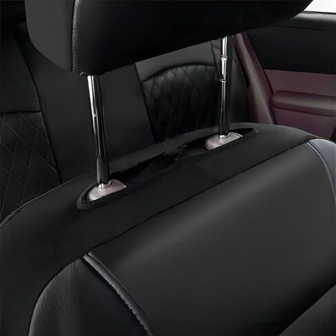 9 Pcs Car Seat Covers Full Set for Dodge Journey 2008-2013 2014 2015 2016 2017 2018 2019 2020, Leather Nonslip Waterproof Breathable Seat Cushion Protector Accessories,Black in Saudi Arabia