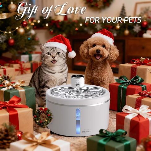 فلتر نافورة مياه للقطط، 8 عبوات من الفلاتر البديلة و8 عبوات من إسفنجات الفلتر المسبق البديلة، فلتر نافورة مياه للحيوانات الأليفة مناسب لنافورة مياه للقطط سعة 84 أونصة/2.5 لتر W01 in Kuwait