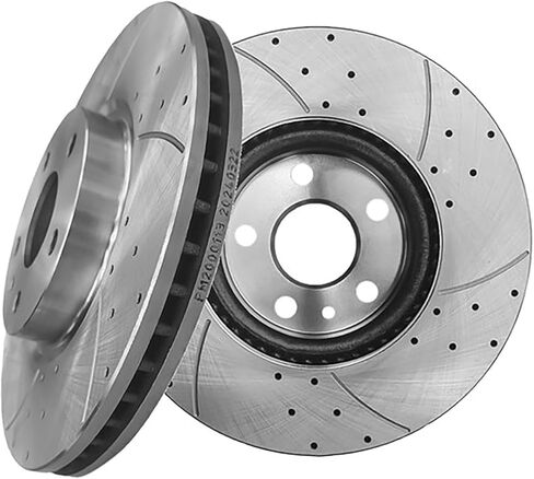 PM Auto Front 300mm Drilled Slotted Brake Disc Rotors Replacement For 2013-2020 Ford Fusion in Saudi Arabia