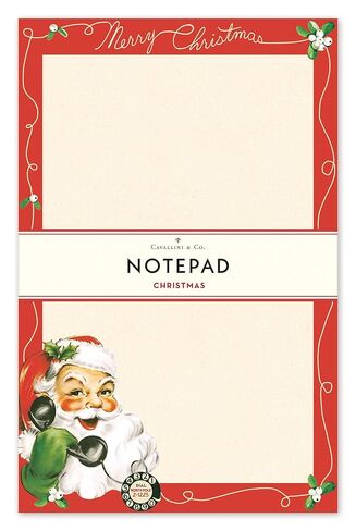 Cavallini & Co. Santa Claus Notepad, 100 page tear-off pages, Ideal for reminders, grocery lists and to dos, Images from the archives, 4 1/4" X 6 3/4" in Saudi Arabia