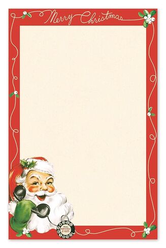Cavallini & Co. Santa Claus Notepad, 100 page tear-off pages, Ideal for reminders, grocery lists and to dos, Images from the archives, 4 1/4" X 6 3/4" in Saudi Arabia
