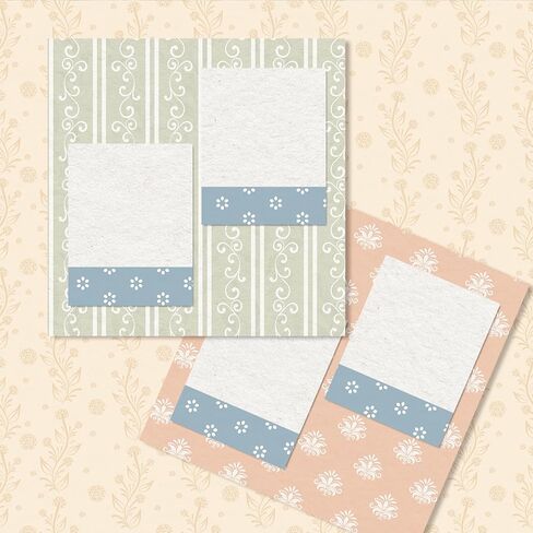 Whaline 24 Sheets Pink Brown Blue Pattern Paper Double Sided Scrapbook Specialty Paper for DIY Crafts Card Making Photo Album Decor, 11.8 x 11.8 Inch in Saudi Arabia
