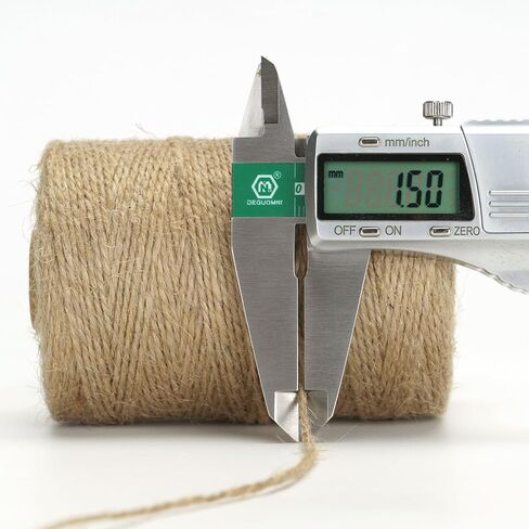 656Ft Natural Jute Twine, 1.5mm Thin Craft String for Gift Wrapping, DIY Crafts, Gardening, Party and Wedding Use in Saudi Arabia