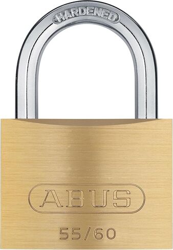 ABUS 55/60 Solid Brass Keyed Padlock with 2 Keys, Hardened Steel Shackle with Anti Corrosion Inner Lock Components, Keyed Different in Saudi Arabia