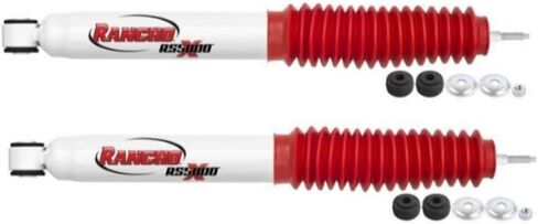 RS5000X Series Set of Front & Rear Shocks fits 1987 1995 Wrangler with 2.5" Lift - Improved Handling and Stability - Includes TrendsAuto Decal in Saudi Arabia