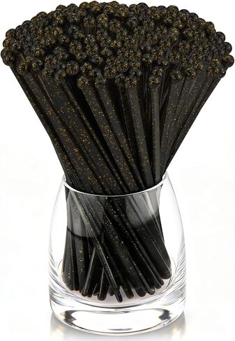 50-PCS Clear Plastic Swizzle Sticks, Crystal Cake Pops, Cocktail Coffee Drink Stirrers, Lolipop Stick, 7.24 Inch in Kuwait