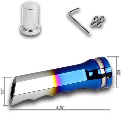 W-POWER Universal Auto Car Aluminum Handbrake Cover Hand Brake Sleeve Handle Protector (JDM Bride - Carbon Fiber with Neo Chrome) in Saudi Arabia