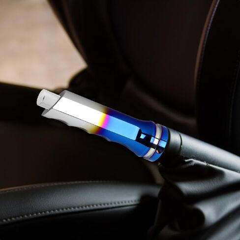 W-POWER Universal Auto Car Aluminum Handbrake Cover Hand Brake Sleeve Handle Protector (JDM Bride - Carbon Fiber with Neo Chrome) in Saudi Arabia
