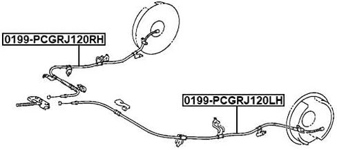 كابل فرامل الانتظار، يمين فبراير 0199-PCGRJ120RH Oem 46420-60070 in Saudi Arabia