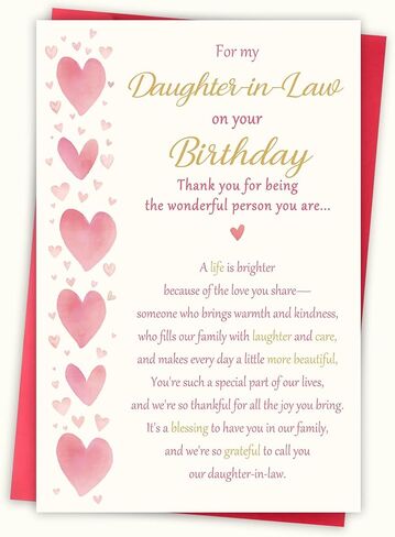 Happy Birthday Card for Daughter, Birthday Card from Mom Dad Parents.Heartwarming Birthdays Gifts in Saudi Arabia