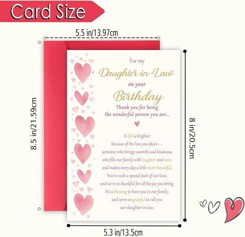 Happy Birthday Card for Daughter, Birthday Card from Mom Dad Parents.Heartwarming Birthdays Gifts in Saudi Arabia