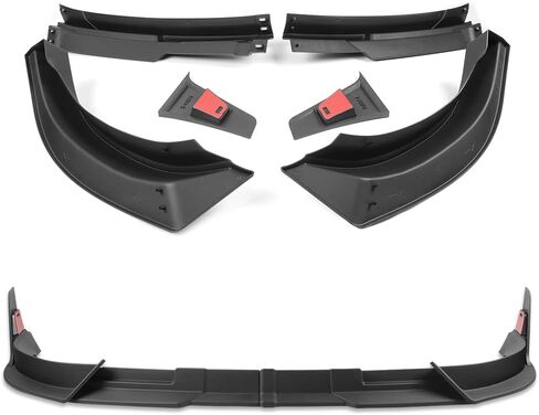 Matte Black ABS Front Bumper Lip Body kit, Compatible with 2013-2018 Ram 1500/2019-2024 Ram 1500 Classic, STP-Style Splitter Trim Protection Spoiler, 6PCS in Saudi Arabia