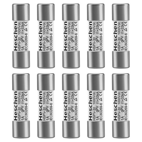 الصمامات الكهروضوئية الشمسية DC1000V، الصمامات الكهروضوئية، وصلة الصمامات من نوع gPV، HSPV-30، 10 * 38 مم، 32A 1000VDC، I1 33kA، لحماية نظام الطاقة الشمسية الكهروضوئية، 10 قطع in Saudi Arabia