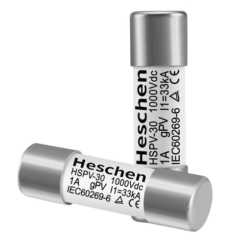 الصمامات الكهروضوئية الشمسية DC1000V، الصمامات الكهروضوئية، وصلة الصمامات من نوع gPV، HSPV-30، 10 * 38 مم، 32A 1000VDC، I1 33kA، لحماية نظام الطاقة الشمسية الكهروضوئية، 10 قطع in Saudi Arabia
