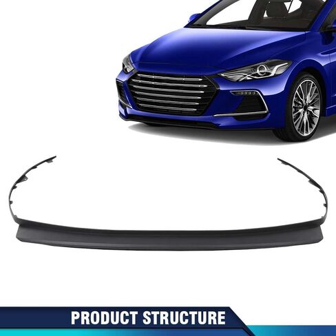 PIT66 Front Bumper Lower Deflector Lip Compatible with Hyundai Elantra Sedan 2017 2018 86591-F2000, 86591F3000，HY1095107 in Saudi Arabia