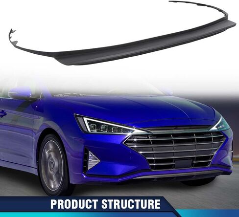 PIT66 Front Bumper Lower Deflector Lip Compatible with Hyundai Elantra Sedan 2017 2018 86591-F2000, 86591F3000，HY1095107 in Saudi Arabia