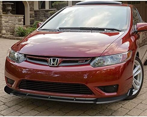 5pcs Combo Black Front Bumper Body Kit Lip + Side Skirt Extensions Diffuser Compatible with 2006-2008 Honda Civic 2DR Coupe 2007 in Saudi Arabia