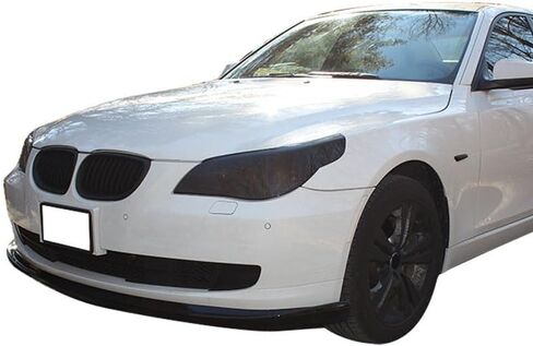 Front Bumper Lip Compatible with 2008-2010 BMW E60 5-Series LCI, H Style PU Black Front Lip Spoiler Splitter Air Dam Chin Diffuser Add On by IKON MOTORSPORTS, 2009 in Saudi Arabia